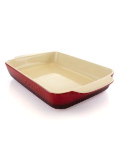 Crock Pot Artisan 5.6 Quart Stoneware Bake Pan in Red