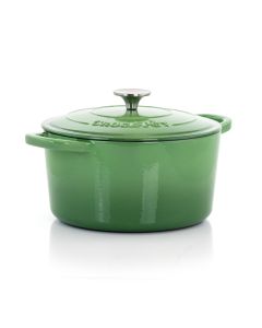 Crock-Pot Artisan 2 Piece 5 Quarts Enameled Cast Iron Dutch Oven in Pistachio Green
