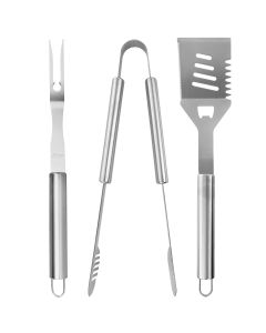 Oster Baldwin 3 Piece Stainless Steel Barbecue Tool Set in Silver