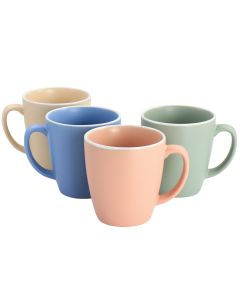 Spice by Tia Mowry 4 Piece 17.5oz Stoneware Mug Set in Matte Assorted Colors