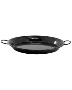Oster Castillo 15 Inch Enameled Steel Paella Pan in Speckled Black