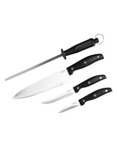 Oster Granger 4 Piece Stainless Steel Blade Cutlery Set in Black