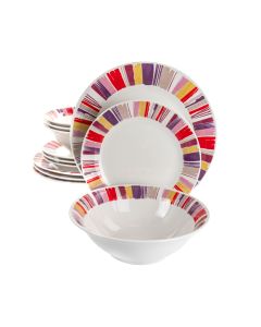 Gibson Home Orleans 12 Piece Ceramic Dinnerware Set