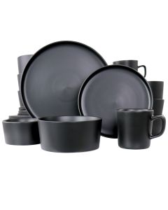 Elama Luxmatte Black 20 Piece Dinnerware Set