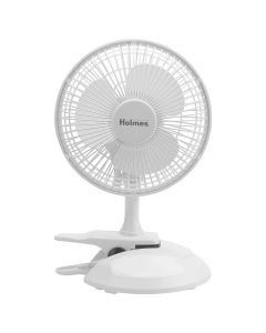 Holmes 6 Inch Clip/Table Personal Fan in White